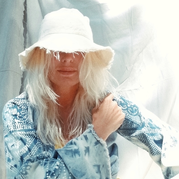 White Canvas Bucket Hats